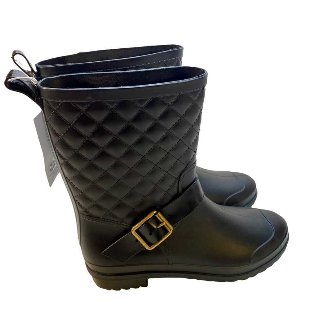 Capellini New York Ladies Black Rain Boots in Size 8